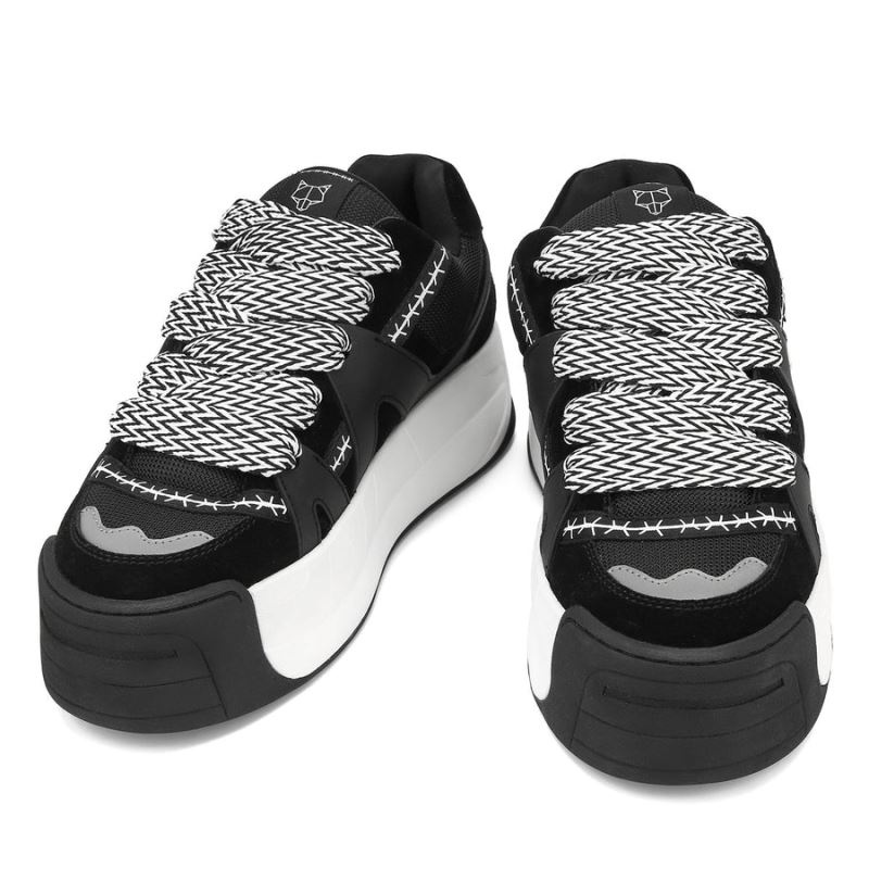 Men's Naked Wolfe Slide Sneakers Black | PHILIPPINES WOUCBHZ30