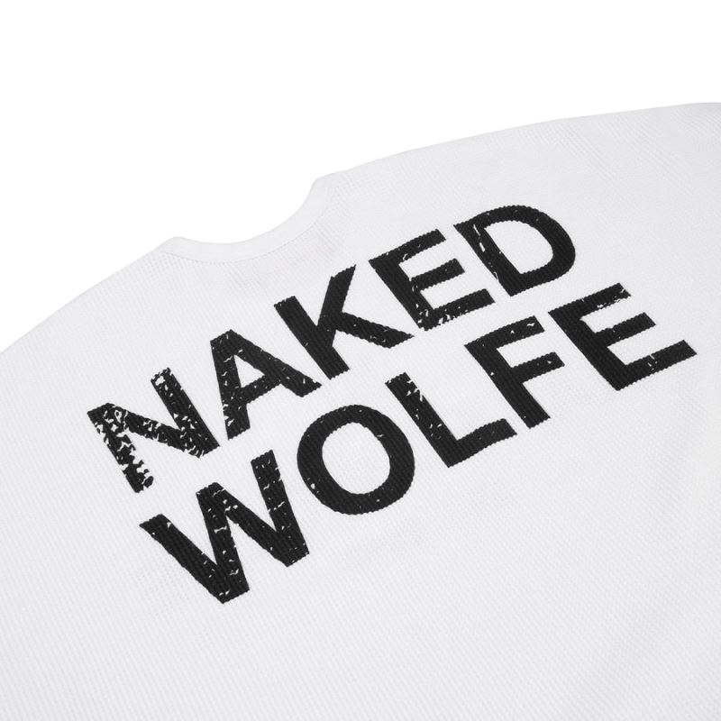 Men's Naked Wolfe Thermal Sweatshirts White | PHILIPPINES QYPRZTV56