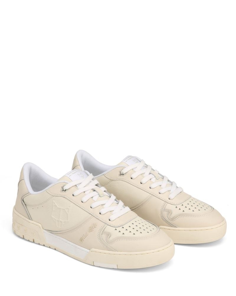 Men's Naked Wolfe Transmission Leather Sneakers Beige | PHILIPPINES ZXUABNR54