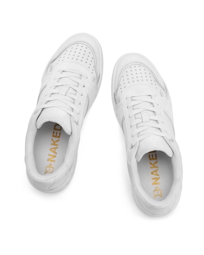 Men's Naked Wolfe Transmission Leather Sneakers White | PHILIPPINES MUIGQFK13