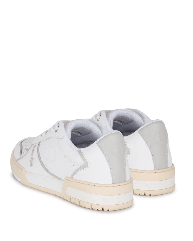 Men's Naked Wolfe Transmission Leather Sneakers White | PHILIPPINES CBUAWHV72