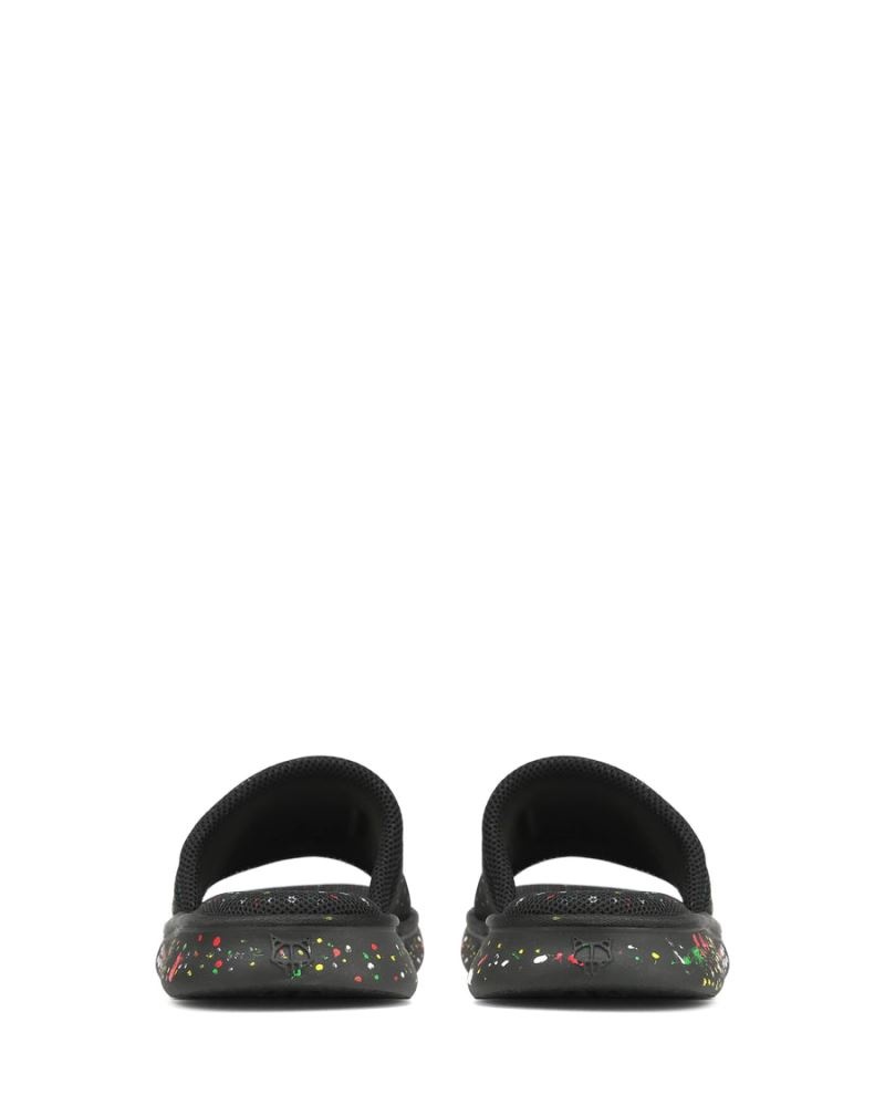 Men's Naked Wolfe Vegas Mesh Slides Black | PHILIPPINES RSOZGVP70