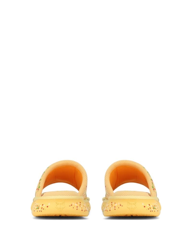 Men's Naked Wolfe Vegas Mesh Slides Yellow | PHILIPPINES ZBXJOHI91