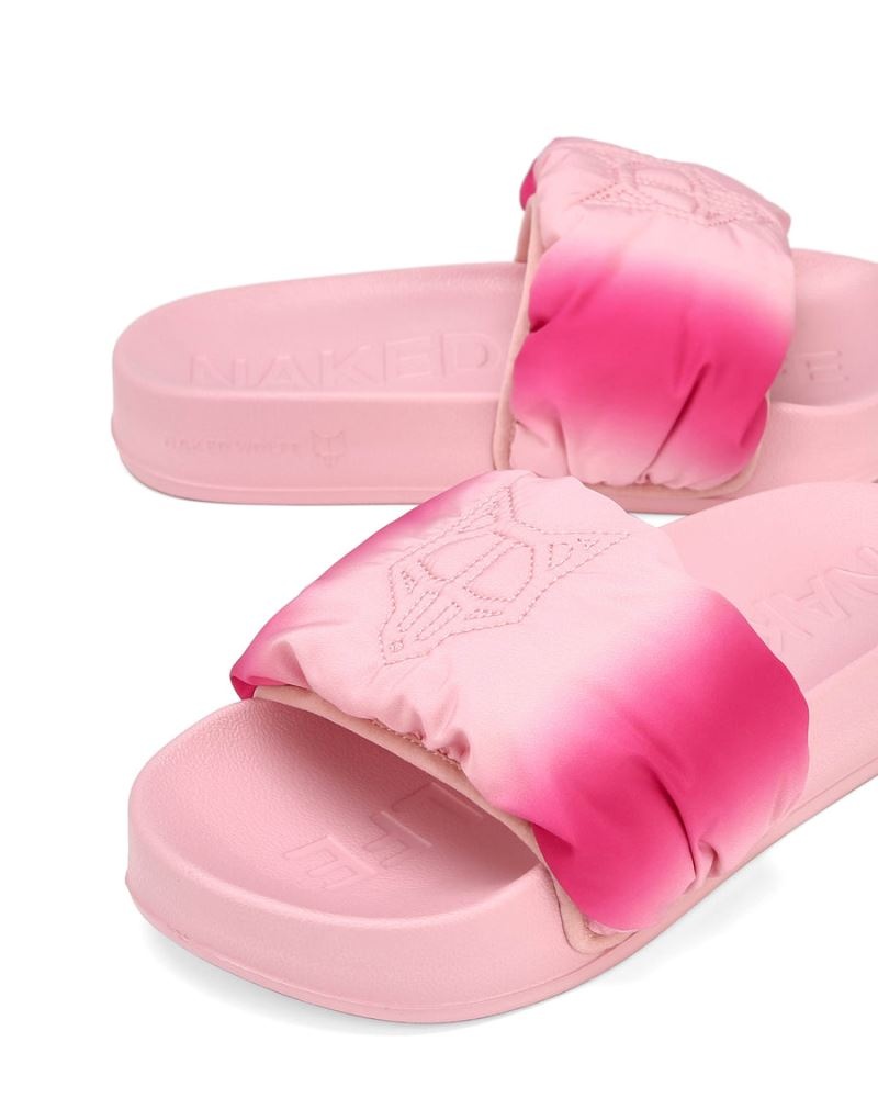 Women's Naked Wolfe Coast Slides Pink | PHILIPPINES DMBWANU24