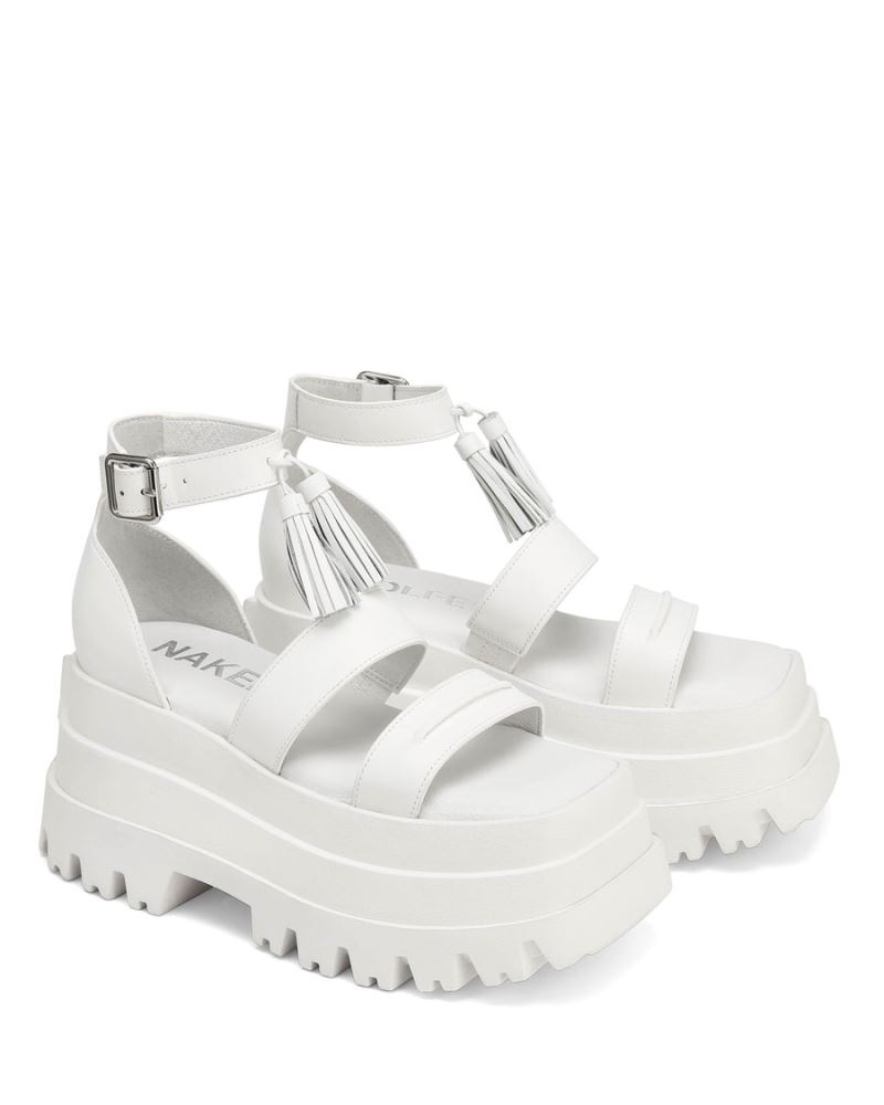 Women's Naked Wolfe Dare Platform Sandals White | PHILIPPINES YOUFZKT82