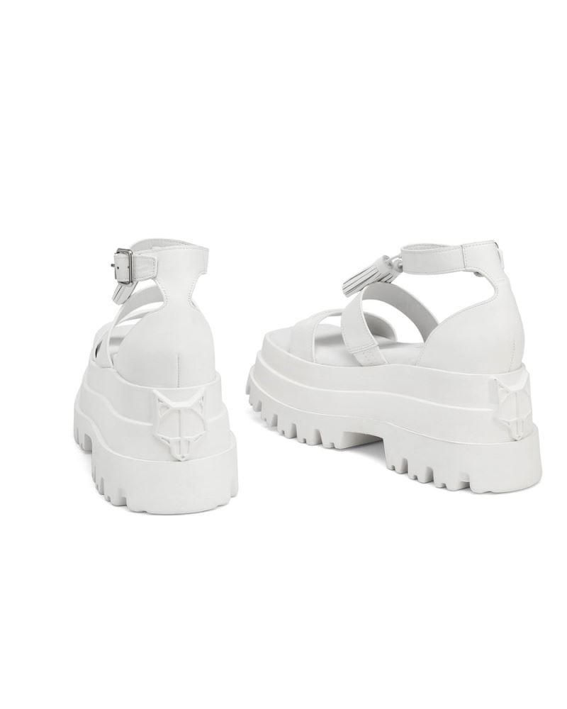 Women's Naked Wolfe Dare Platform Sandals White | PHILIPPINES YOUFZKT82