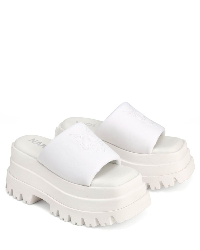 Women's Naked Wolfe Delicious Platform Sandals White | PHILIPPINES MQAKFPZ67