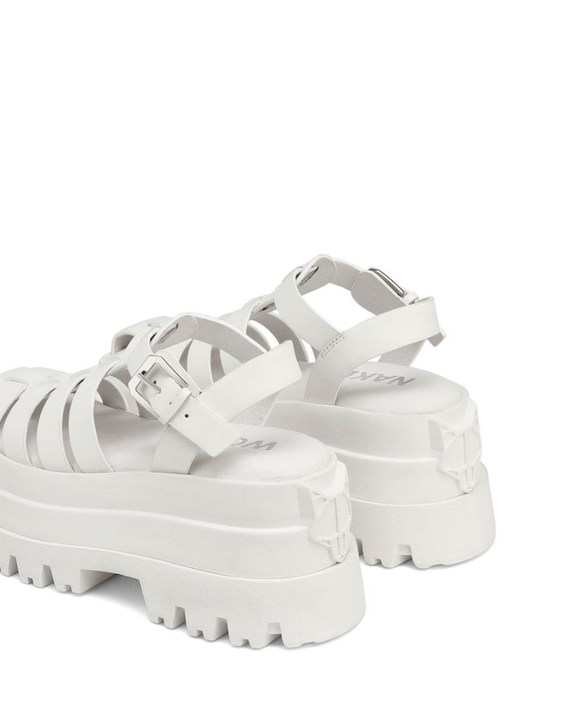 Women's Naked Wolfe Devil Platform Sandals White | PHILIPPINES KSTDNAW36