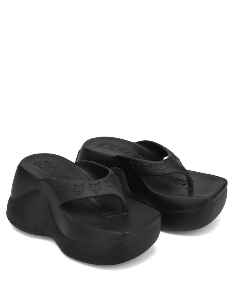 Women's Naked Wolfe Diva Flip Flops Black | PHILIPPINES MXYBWQU84