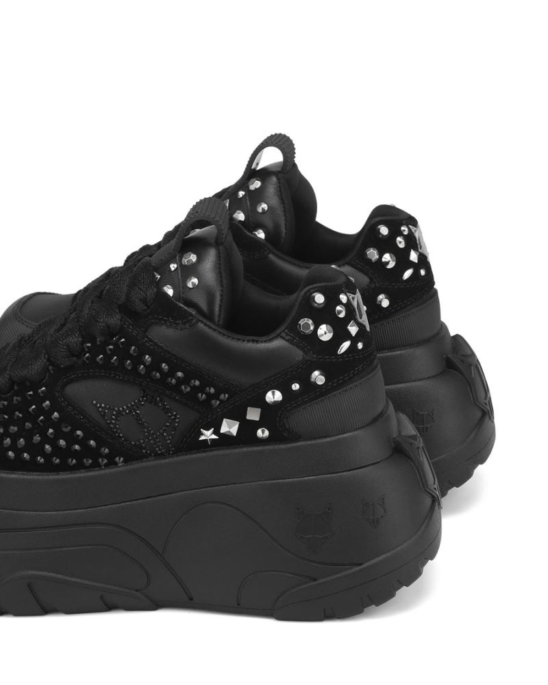 Women's Naked Wolfe Fantasy Diamonds Sneakers Black | PHILIPPINES AXTIZMN67