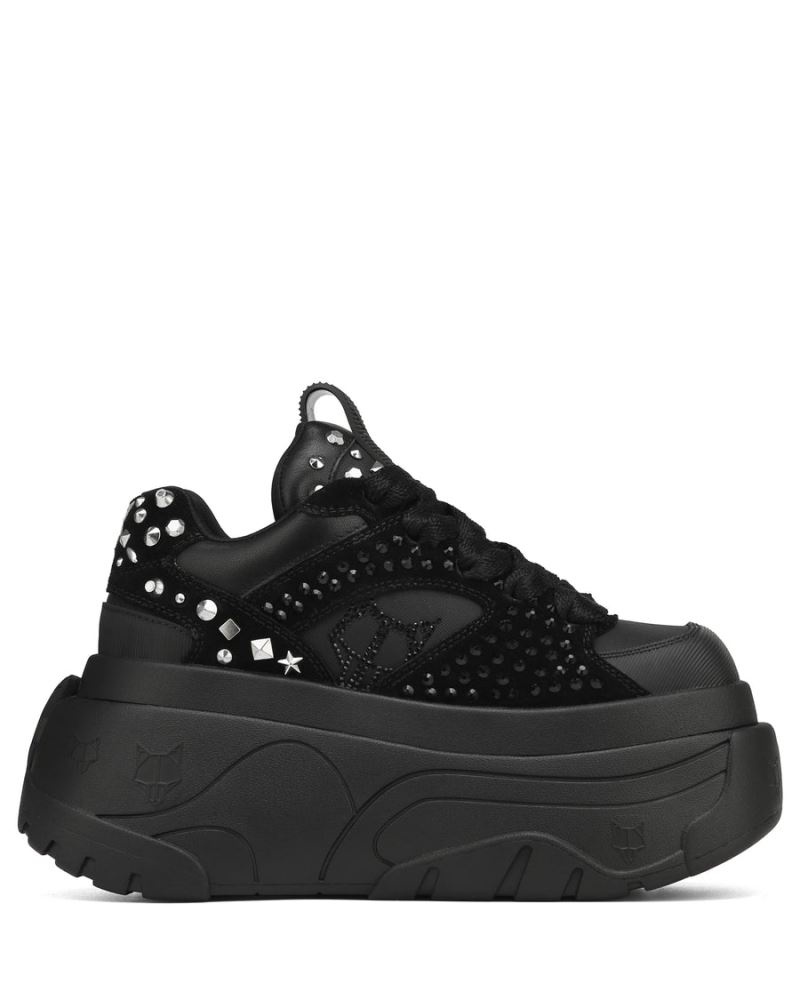 Women\'s Naked Wolfe Fantasy Diamonds Sneakers Black | PHILIPPINES AXTIZMN67