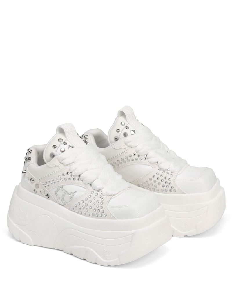 Women's Naked Wolfe Fantasy Diamonds Sneakers White | PHILIPPINES JRASEMO78