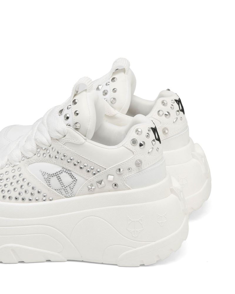 Women's Naked Wolfe Fantasy Diamonds Sneakers White | PHILIPPINES JRASEMO78