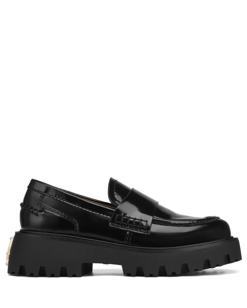 Women\'s Naked Wolfe Flawless Box Loafers Black | PHILIPPINES CVAYUOP17