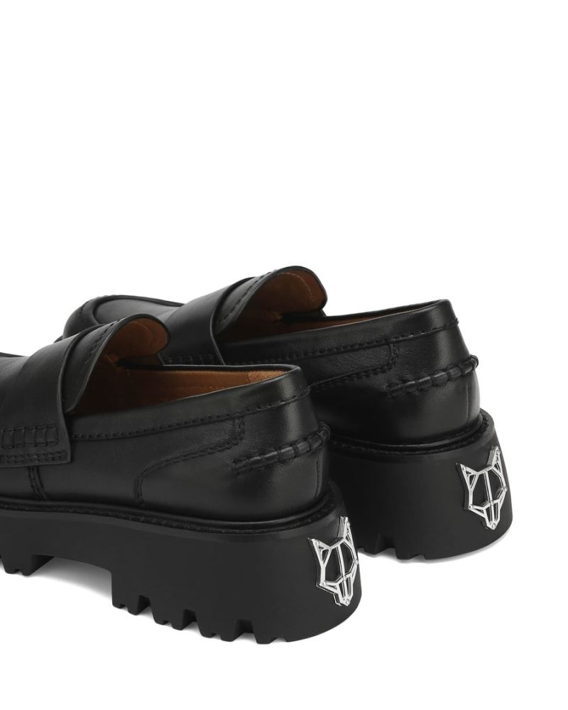 Women's Naked Wolfe Flawless Leather Loafers Black | PHILIPPINES UQAEFJR83