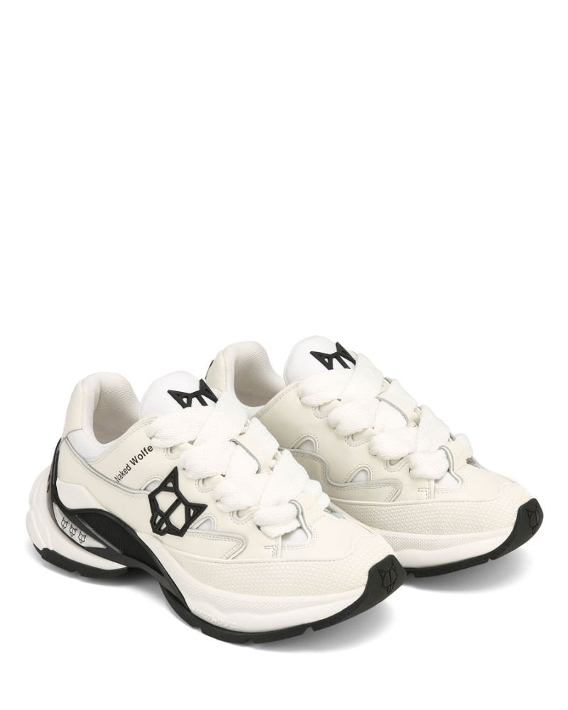 Women's Naked Wolfe Freeway Leather Sneakers White | PHILIPPINES AOMPFZB92