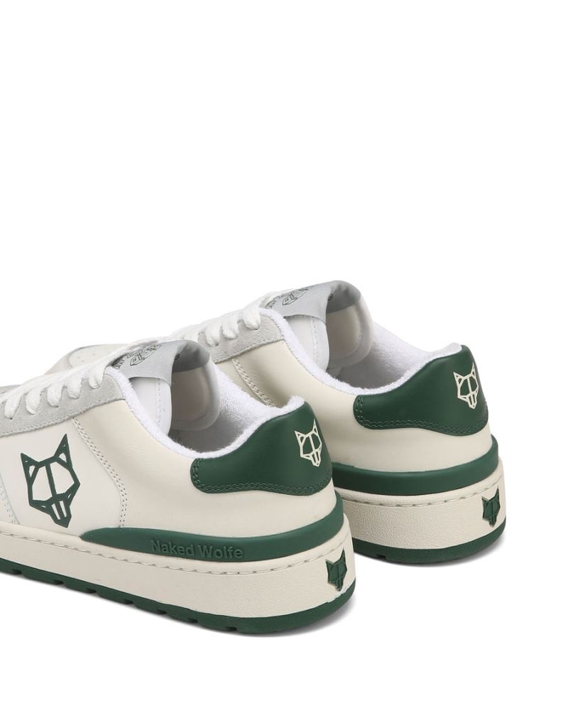 Women's Naked Wolfe Ravenn Forrest Sneakers White / Green | PHILIPPINES BDFZKQS25