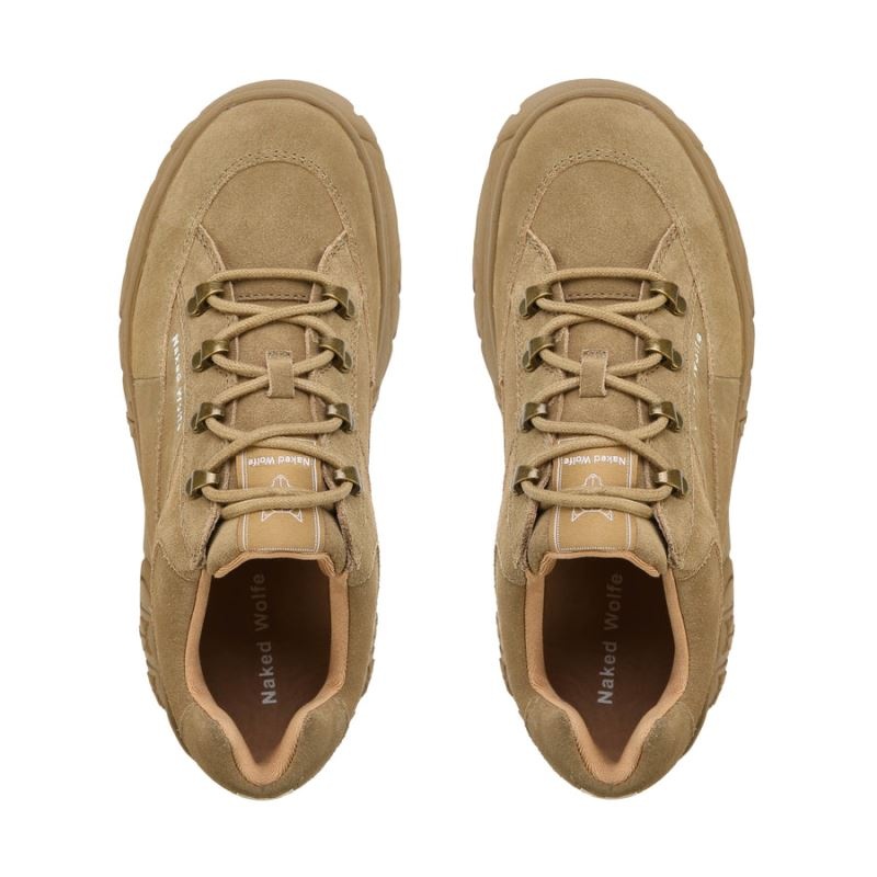 Women's Naked Wolfe Sporty Suede Sneakers Brown | PHILIPPINES QWBMSLD95