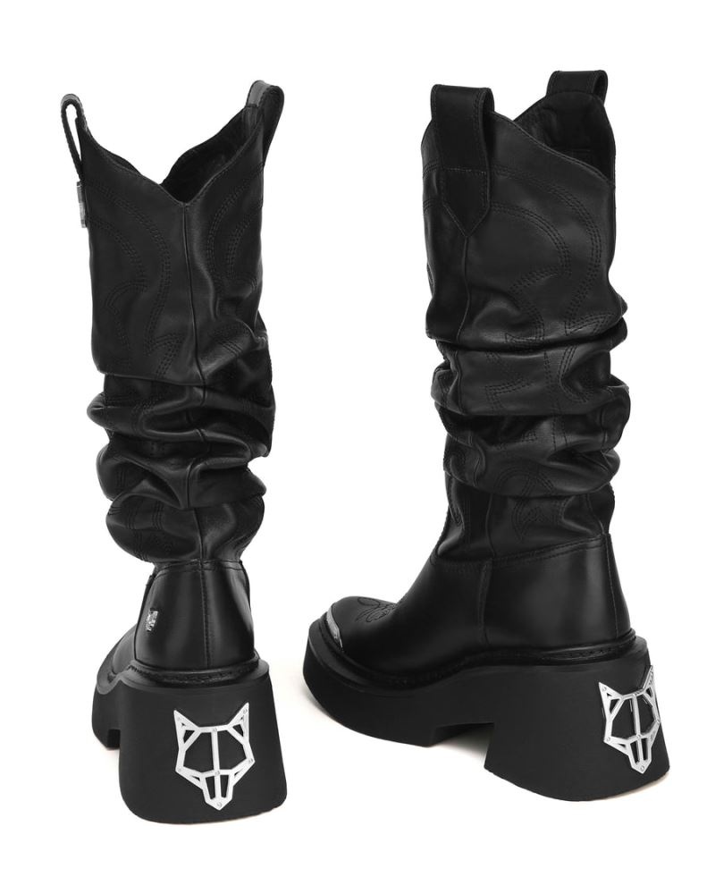 Women's Naked Wolfe Stable Platform Boots Black | PHILIPPINES MFJUOWQ53