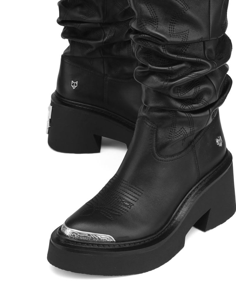 Women's Naked Wolfe Stable Platform Boots Black | PHILIPPINES MFJUOWQ53