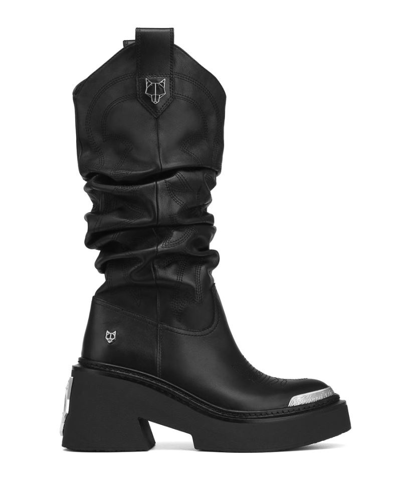 Women\'s Naked Wolfe Stable Platform Boots Black | PHILIPPINES MFJUOWQ53