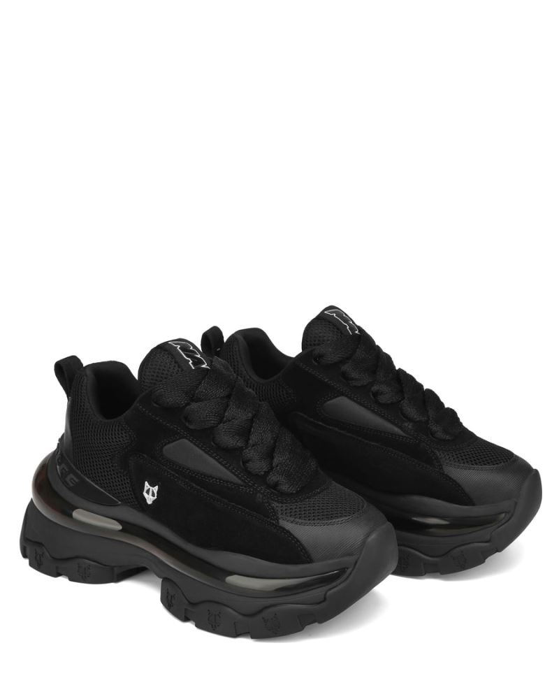 Women's Naked Wolfe Strike Double Sneakers Black | PHILIPPINES NAHXLET56