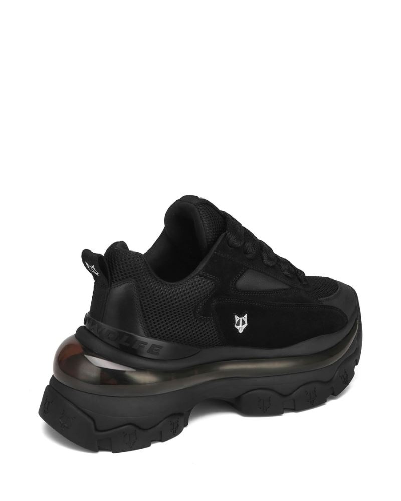 Women's Naked Wolfe Strike Double Sneakers Black | PHILIPPINES NAHXLET56