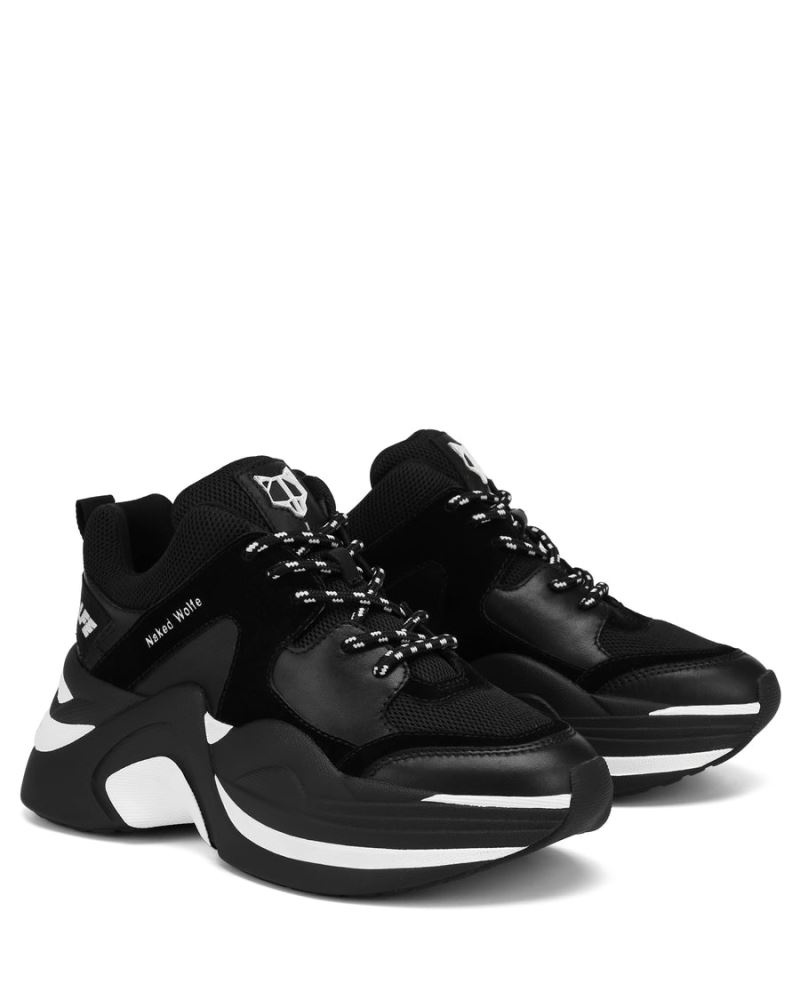 Women's Naked Wolfe Track Double Sneakers Black | PHILIPPINES QKXLIYU12