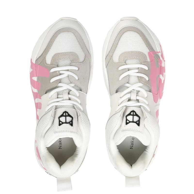 Women's Naked Wolfe Track Logo Sneakers Pink | PHILIPPINES RZKONQW19