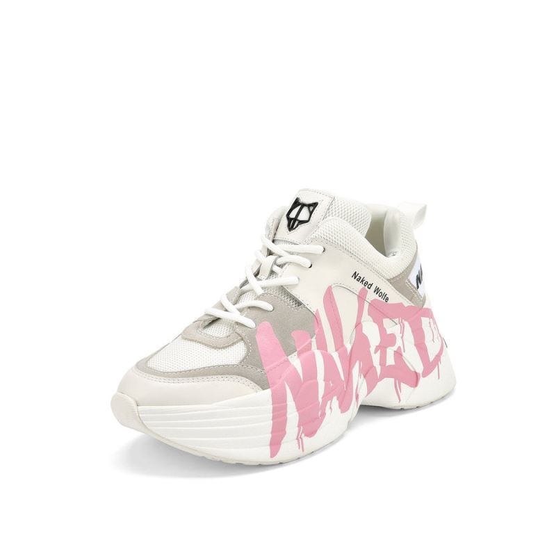 Women's Naked Wolfe Track Logo Sneakers Pink | PHILIPPINES RZKONQW19