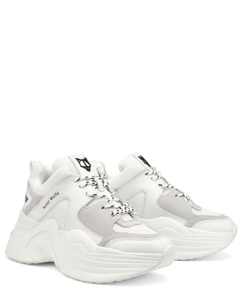 Women's Naked Wolfe Track Sneakers White | PHILIPPINES LNBFDJV60