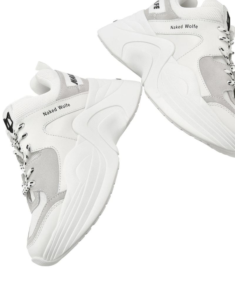 Women's Naked Wolfe Track Sneakers White | PHILIPPINES LNBFDJV60