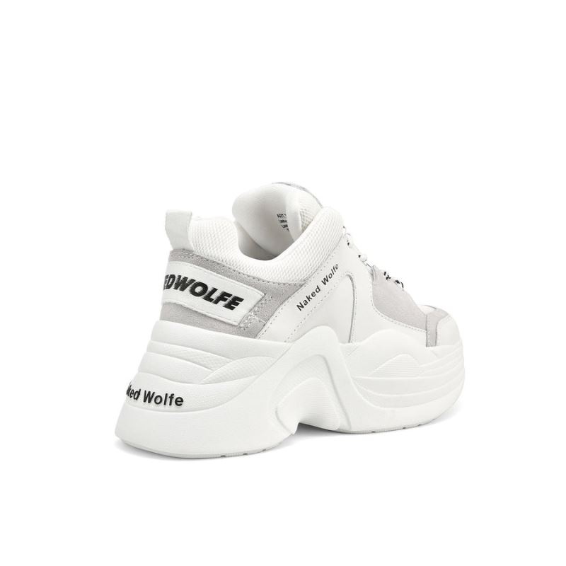 Women's Naked Wolfe Track Sneakers White | PHILIPPINES LNBFDJV60