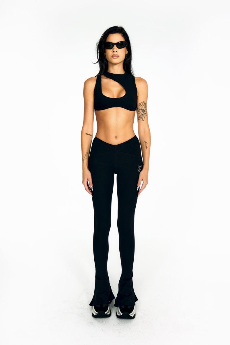 Women's Naked Wolfe Ultra Flared Leggings Black | PHILIPPINES NDRHUKG31