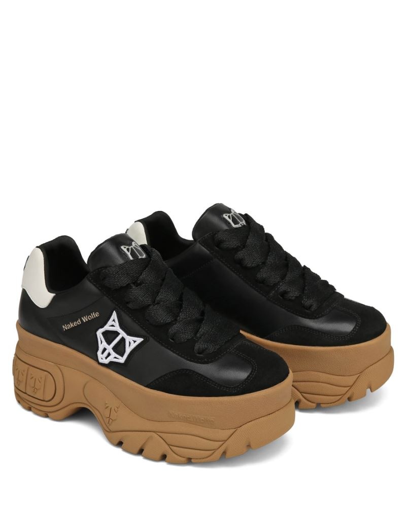 Women's Naked Wolfe Warrior Leather Sneakers Black | PHILIPPINES WISYTCZ18